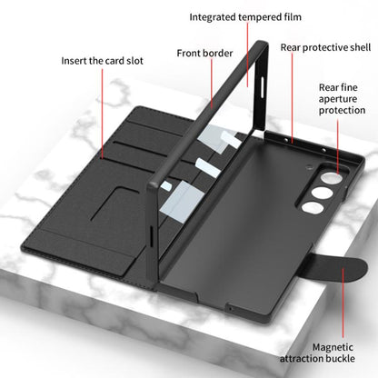 GKK Integrated Armor Flip Leather Case with Pen Slot, Stylus Not Included, For Samsung Galaxy Z Fold7 5G, For Samsung Galaxy Z Fold6