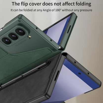 GKK Integrated Armor Flip Leather Case with Pen Slot, Stylus Not Included, For Samsung Galaxy Z Fold7 5G, For Samsung Galaxy Z Fold6