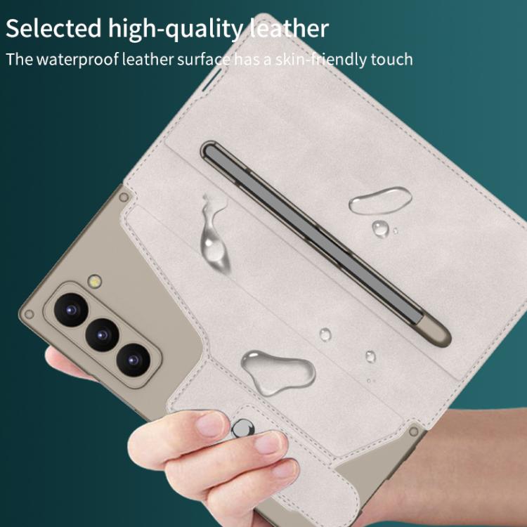 GKK Integrated Armor Flip Leather Case with Pen Slot, Stylus Not Included, For Samsung Galaxy Z Fold7 5G, For Samsung Galaxy Z Fold6