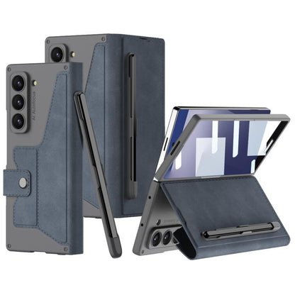 GKK Integrated Armor Flip Leather Case with Pen Slot, Stylus Not Included, For Samsung Galaxy Z Fold7 5G, For Samsung Galaxy Z Fold6