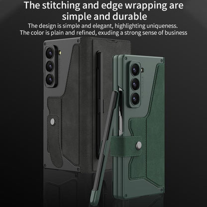 GKK Integrated Armor Flip Leather Case with Pen Slot, Stylus Not Included, For Samsung Galaxy Z Fold7 5G, For Samsung Galaxy Z Fold6