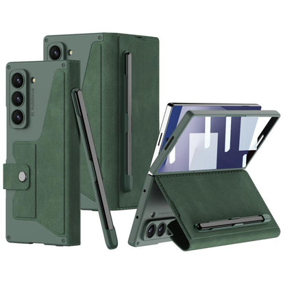 GKK Integrated Armor Flip Leather Case with Pen Slot, Stylus Not Included, For Samsung Galaxy Z Fold7 5G, For Samsung Galaxy Z Fold6