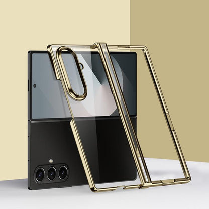 Three Parts 6D Electroplating PC Shockproof Phone Case, For Samsung Galaxy Z Flip7 FE / Flip6, For Samsung Galaxy Z Fold7 5G, For Samsung Galaxy Z Flip7 5G, For Samsung Galaxy Z Fold6