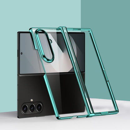 Three Parts 6D Electroplating PC Shockproof Phone Case, For Samsung Galaxy Z Flip7 FE / Flip6, For Samsung Galaxy Z Fold7 5G, For Samsung Galaxy Z Flip7 5G, For Samsung Galaxy Z Fold6