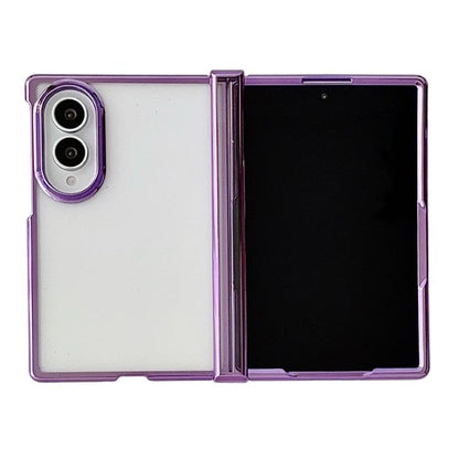 Three Parts 6D Electroplating PC Shockproof Phone Case, For Galaxy Z Fold8 5G, For Galaxy Z Fold8 Ultra 5G, For Galaxy Z Flip8 5G, For Samsung Galaxy Z Flip7 FE / Flip6