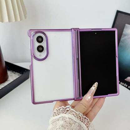 Three Parts 6D Electroplating PC Shockproof Phone Case, For Galaxy Z Fold8 5G, For Galaxy Z Fold8 Ultra 5G, For Galaxy Z Flip8 5G, For Samsung Galaxy Z Flip7 FE / Flip6