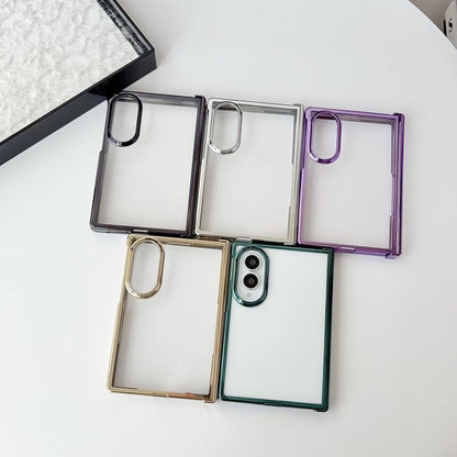 Three Parts 6D Electroplating PC Shockproof Phone Case, For Galaxy Z Fold8 5G, For Galaxy Z Fold8 Ultra 5G, For Galaxy Z Flip8 5G, For Samsung Galaxy Z Flip7 FE / Flip6