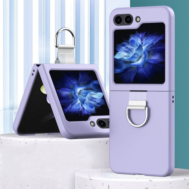 Skin Feel PC Phone Case with Ring, For Samsung Galaxy Z Flip6 / Flip7 FE
