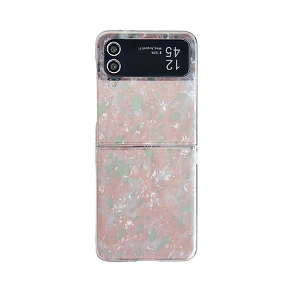 Pearlescent Shell Texture Phone Case, For Samsung Galaxy Z Fold5, For Samsung Galaxy Z Flip5, For Samsung Galaxy Z Fold4, For Samsung Galaxy Z Flip3 / Flip4