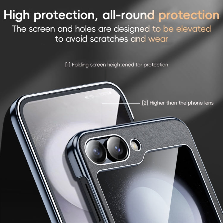 Electroplated Frame Folding PU Phone Case