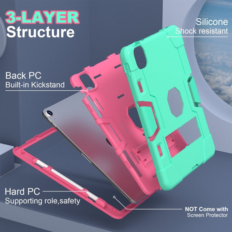 Contrast Color Silicone Acrylic PC Tablet Case with Holder, For iPad Air 11 2026 / 2025 / 2024