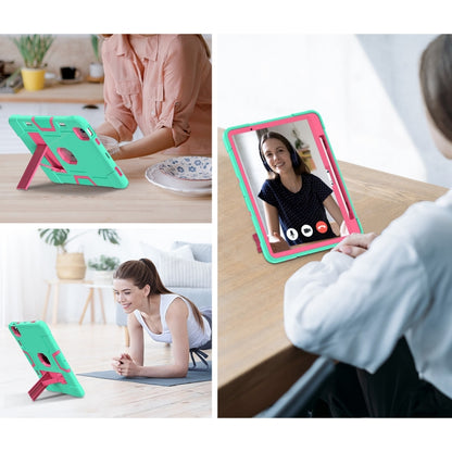 Contrast Color Silicone Acrylic PC Tablet Case with Holder, For iPad Air 11 2026 / 2025 / 2024