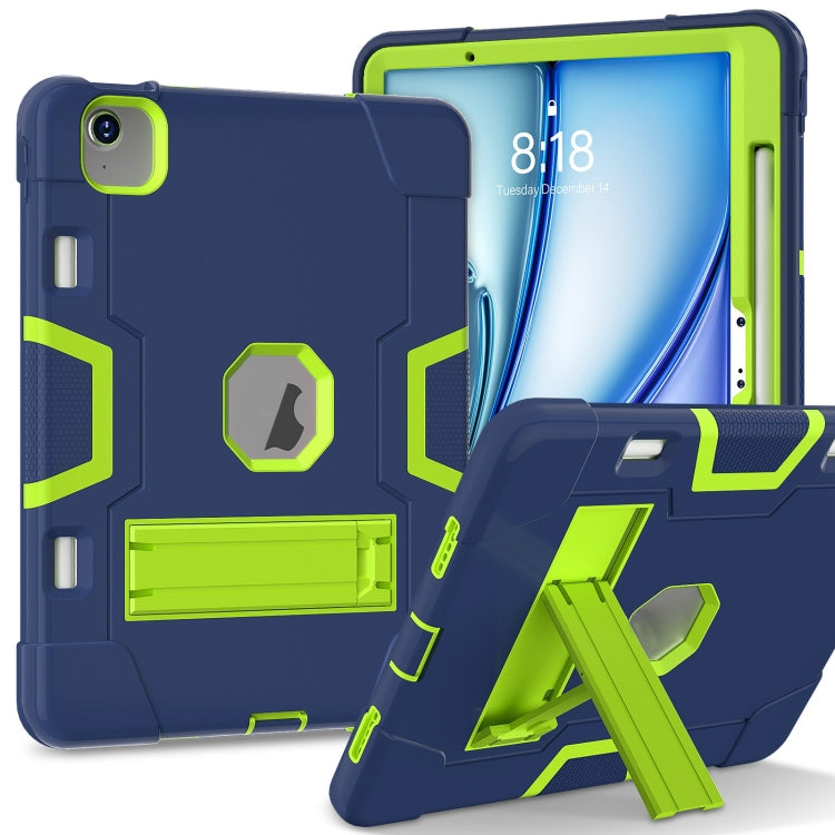Contrast Color Silicone Acrylic PC Tablet Case with Holder, For iPad Air 11 2026 / 2025 / 2024