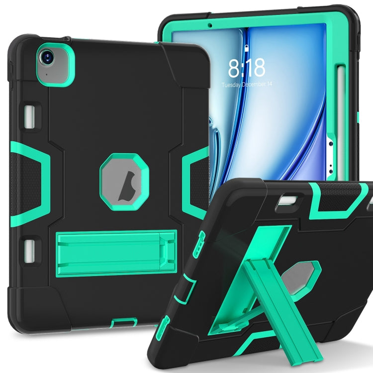 Contrast Color Silicone Acrylic PC Tablet Case with Holder, For iPad Air 11 2026 / 2025 / 2024