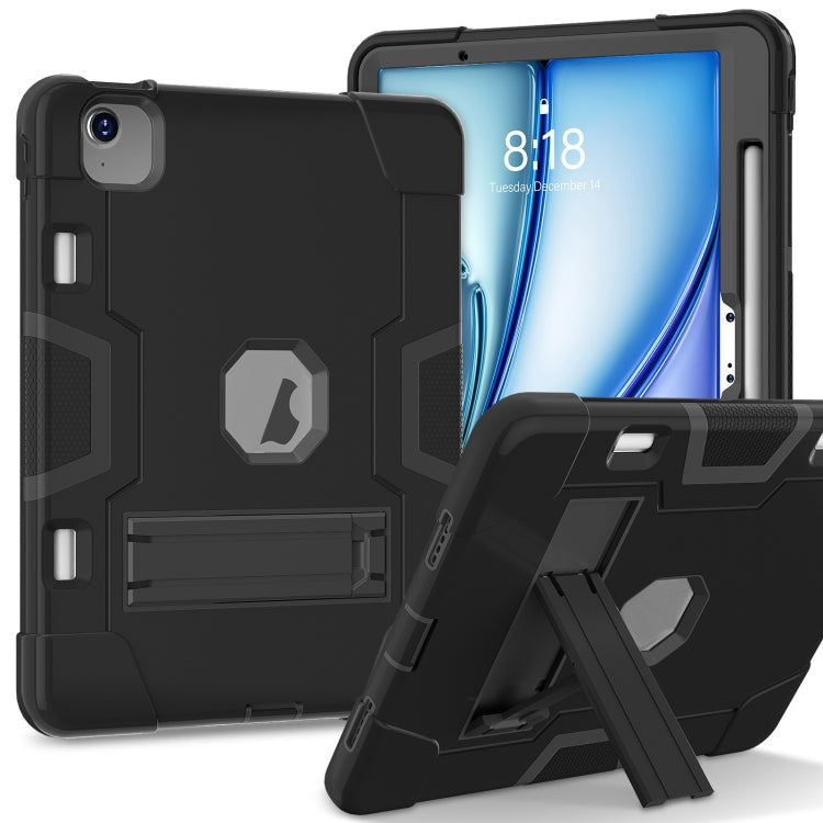 Contrast Color Silicone Acrylic PC Tablet Case with Holder, For iPad Air 11 2026 / 2025 / 2024