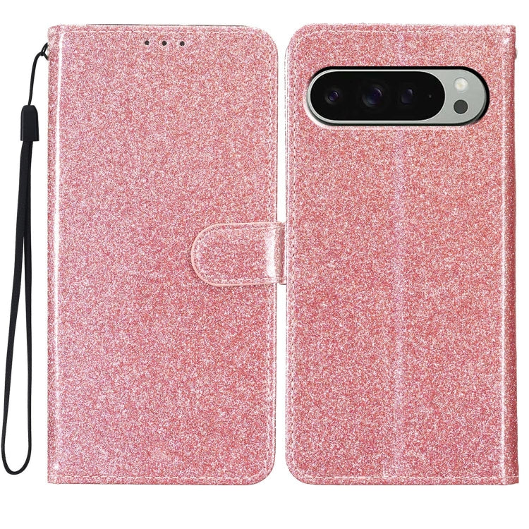 Glitter Powder Flip Leather Phone Case, For Google Pixel 9 Pro XL, For Google Pixel 9A, For Google Pixel 9 / 9 Pro, For Google Pixel 8A