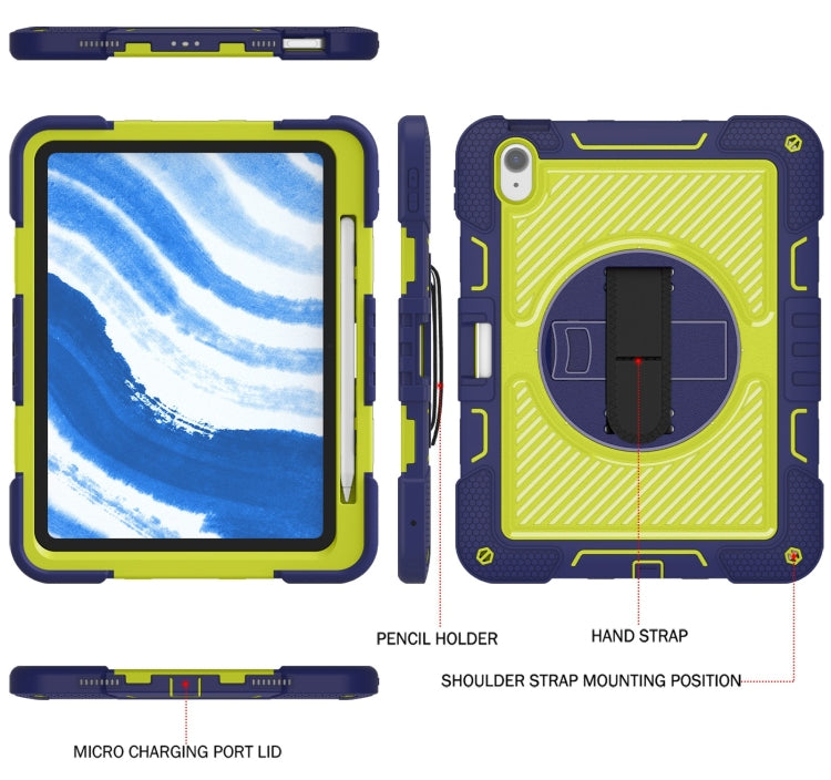 360 Degree Rotation PC Contrast Silicone Tablet Case, For iPad Air 11 2026 / 2025 / 2024, For iPad Pro 11 2025 / 2024