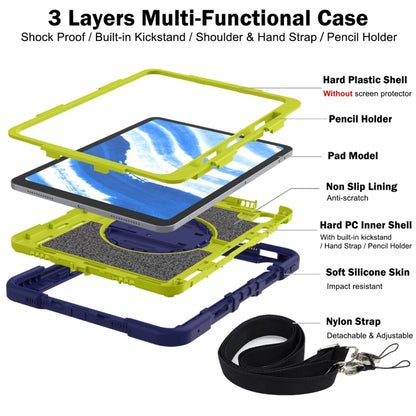 360 Degree Rotation PC Contrast Silicone Tablet Case, For iPad Air 11 2026 / 2025 / 2024, For iPad Pro 11 2025 / 2024