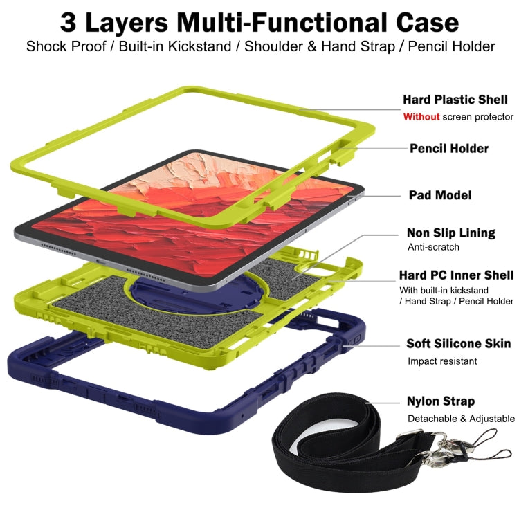 360 Degree Rotation PC Contrast Silicone Tablet Case