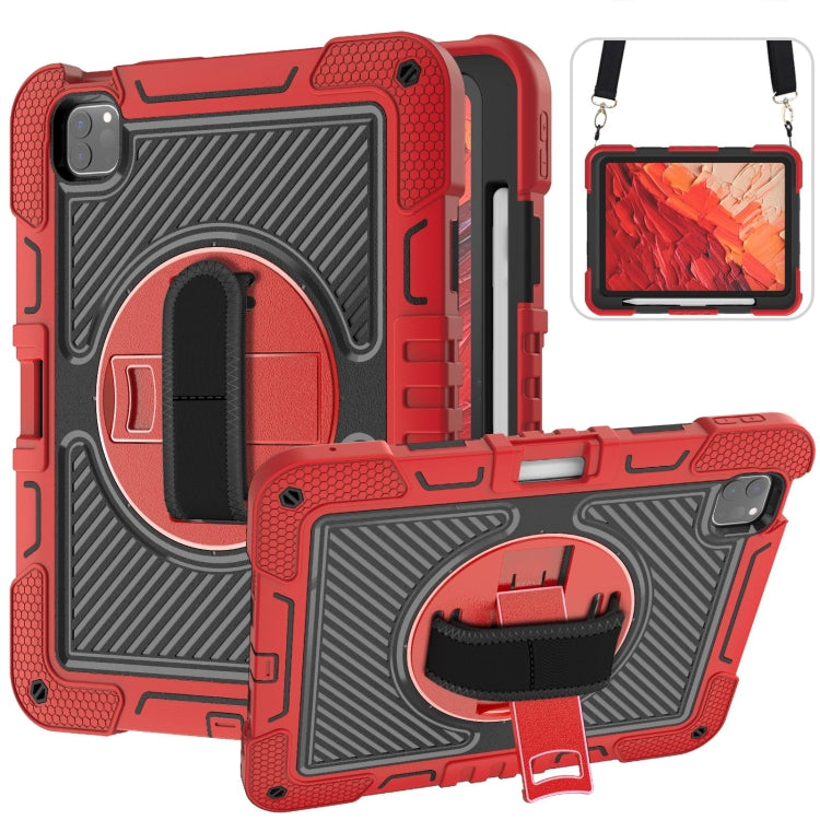 360 Degree Rotation PC Contrast Silicone Tablet Case, For iPad Air 11 2026 / 2025 / 2024, For iPad Pro 11 2025 / 2024