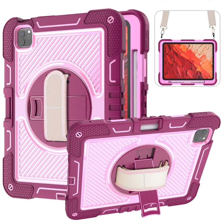 360 Degree Rotation PC Contrast Silicone Tablet Case, For iPad Air 11 2026 / 2025 / 2024, For iPad Pro 11 2025 / 2024