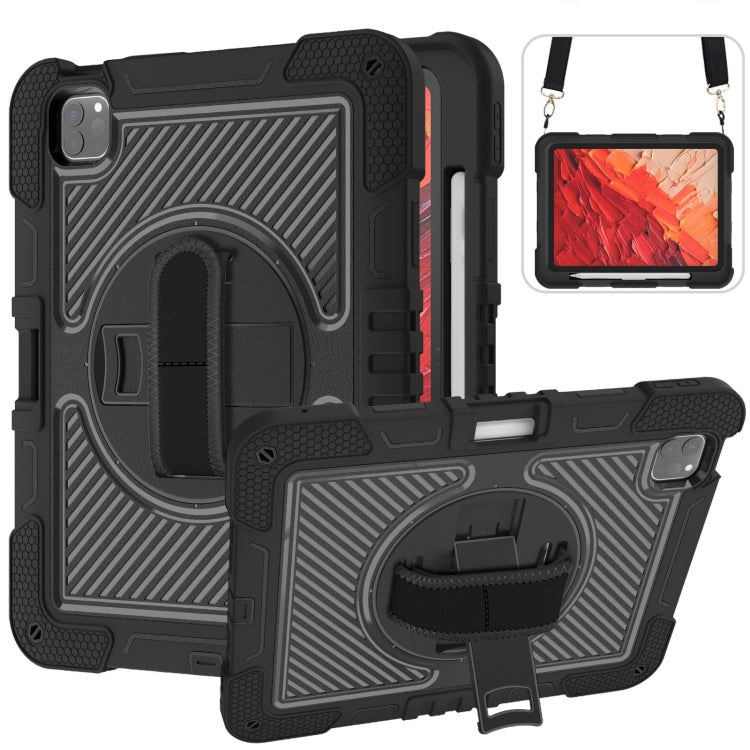 360 Degree Rotation PC Contrast Silicone Tablet Case, For iPad Air 11 2026 / 2025 / 2024, For iPad Pro 11 2025 / 2024