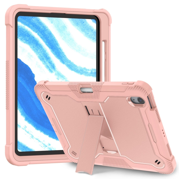 Shockproof Silicone Hybrid PC Tablet Case with Holder, For iPad Air 13 2026 / 2025 / 2024, For iPad Air 11 2026 / 2025 / 2024, For iPad Pro 13 2025 / 2024, For iPad Pro 11 2025 / 2024