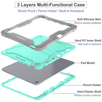 Shockproof Silicone Hybrid PC Tablet Case with Holder, For iPad Air 13 2026 / 2025 / 2024, For iPad Air 11 2026 / 2025 / 2024, For iPad Pro 13 2025 / 2024, For iPad Pro 11 2025 / 2024