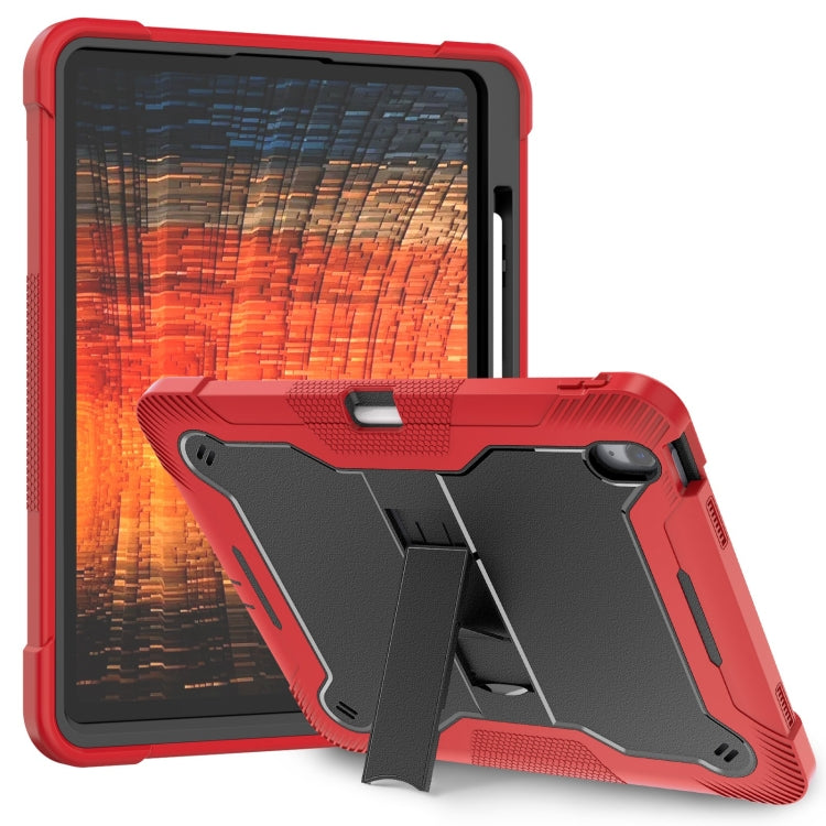 Shockproof Silicone Hybrid PC Tablet Case with Holder, For iPad Air 13 2026 / 2025 / 2024, For iPad Air 11 2026 / 2025 / 2024, For iPad Pro 13 2025 / 2024, For iPad Pro 11 2025 / 2024