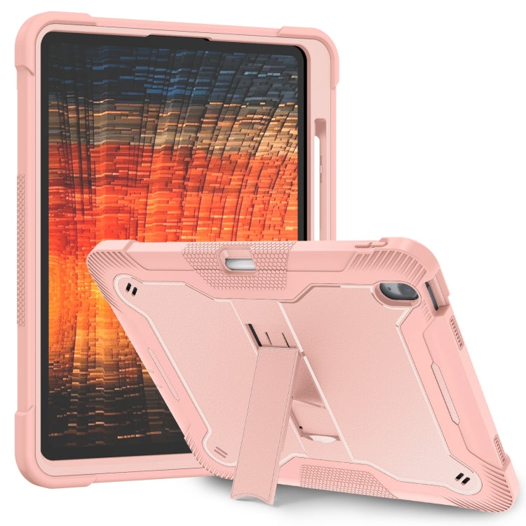 Shockproof Silicone Hybrid PC Tablet Case with Holder, For iPad Air 13 2026 / 2025 / 2024, For iPad Air 11 2026 / 2025 / 2024, For iPad Pro 13 2025 / 2024, For iPad Pro 11 2025 / 2024