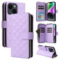 Crossbody Rhombic Zipper Tower Buckle Leather Phone Case with Lanyard, For iPhone 15, For iPhone 14 / 13, For iPhone 14 Pro, For iPhone 14 Pro Max