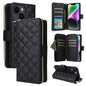 Crossbody Rhombic Zipper Tower Buckle Leather Phone Case with Lanyard, For iPhone 15, For iPhone 14 / 13, For iPhone 14 Pro, For iPhone 14 Pro Max