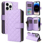 Crossbody Rhombic Zipper Tower Buckle Leather Phone Case with Lanyard, For iPhone 15, For iPhone 14 / 13, For iPhone 14 Pro, For iPhone 14 Pro Max