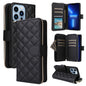 Crossbody Rhombic Zipper Tower Buckle Leather Phone Case with Lanyard, For iPhone SE 2022 / 2020 / 8 / 7, For iPhone 13 Pro Max, For iPhone 13 Pro, For iPhone 13 mini