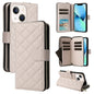 Crossbody Rhombic Zipper Tower Buckle Leather Phone Case with Lanyard, For iPhone SE 2022 / 2020 / 8 / 7, For iPhone 13 Pro Max, For iPhone 13 Pro, For iPhone 13 mini