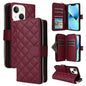 Crossbody Rhombic Zipper Tower Buckle Leather Phone Case with Lanyard, For iPhone SE 2022 / 2020 / 8 / 7, For iPhone 13 Pro Max, For iPhone 13 Pro, For iPhone 13 mini
