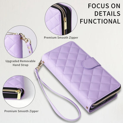 Crossbody Rhombic Zipper Tower Buckle Leather Phone Case with Lanyard, For iPhone 12 / 12 Pro, For iPhone 12 Pro Max, For iPhone 12 mini, For iPhone 11 Pro Max