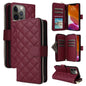Crossbody Rhombic Zipper Tower Buckle Leather Phone Case with Lanyard, For iPhone 12 / 12 Pro, For iPhone 12 Pro Max, For iPhone 12 mini, For iPhone 11 Pro Max