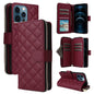 Crossbody Rhombic Zipper Tower Buckle Leather Phone Case with Lanyard, For iPhone 12 / 12 Pro, For iPhone 12 Pro Max, For iPhone 12 mini, For iPhone 11 Pro Max