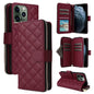 Crossbody Rhombic Zipper Tower Buckle Leather Phone Case with Lanyard, For iPhone 12 / 12 Pro, For iPhone 12 Pro Max, For iPhone 12 mini, For iPhone 11 Pro Max