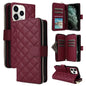 Crossbody Rhombic Zipper Tower Buckle Leather Phone Case with Lanyard, For iPhone 11, For iPhone 11 Pro, For iPhone X / XS, For iPhone XR
