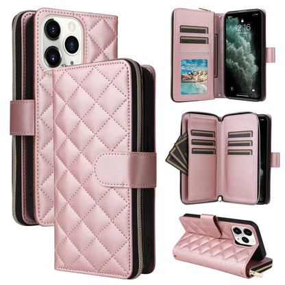 Crossbody Rhombic Zipper Tower Buckle Leather Phone Case with Lanyard, For iPhone 11, For iPhone 11 Pro, For iPhone X / XS, For iPhone XR