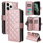 Crossbody Rhombic Zipper Tower Buckle Leather Phone Case with Lanyard, For iPhone 11, For iPhone 11 Pro, For iPhone X / XS, For iPhone XR