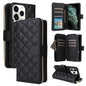 Crossbody Rhombic Zipper Tower Buckle Leather Phone Case with Lanyard, For iPhone 11, For iPhone 11 Pro, For iPhone X / XS, For iPhone XR