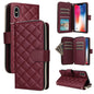 Crossbody Rhombic Zipper Tower Buckle Leather Phone Case with Lanyard, For iPhone 11, For iPhone 11 Pro, For iPhone X / XS, For iPhone XR
