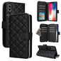 Crossbody Rhombic Zipper Tower Buckle Leather Phone Case with Lanyard, For iPhone 11, For iPhone 11 Pro, For iPhone X / XS, For iPhone XR