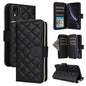Crossbody Rhombic Zipper Tower Buckle Leather Phone Case with Lanyard, For iPhone 11, For iPhone 11 Pro, For iPhone X / XS, For iPhone XR