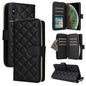 Crossbody Rhombic Zipper Tower Buckle Leather Phone Case with Lanyard, For iPhone XS Max, For iPhone 8 Plus / 7 Plus