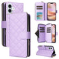 Crossbody Rhombic Zipper Tower Buckle Leather Phone Case with Lanyard, For iPhone Air, For iPhone 16 Pro Max, For iPhone 16 Pro, For iPhone 16 Plus