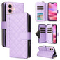 Crossbody Rhombic Zipper Tower Buckle Leather Phone Case with Lanyard, For iPhone 16, For iPhone 15 Pro Max, For iPhone 15 Pro, For iPhone 15 Plus / 14 Plus